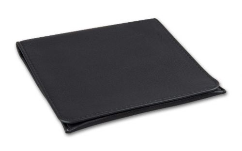 Pipadohány tartó - fekete bőr (12,5x8,5cm)
