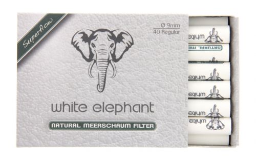 White Elephant Superflow Pipafilter tajtékkővel töltött (9mm) - 40db