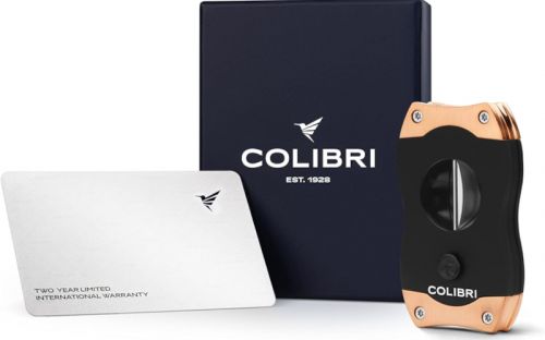 Colibri Szivarvágó - V-Cut, arany/fekete