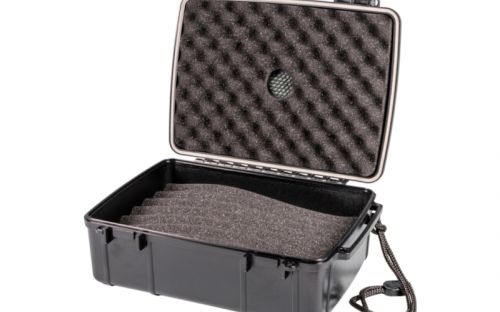Passatore utazó humidor - 20 szál szivarhoz, akrill szivartartó doboz, fekete (24x18cm)