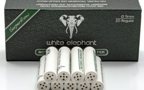 Pipafilter aktivszenes (9mm) - 20db, White Elephant Superflow