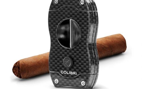Colibri V-Cut Szivarvágó - carbon/fekete (23mm)