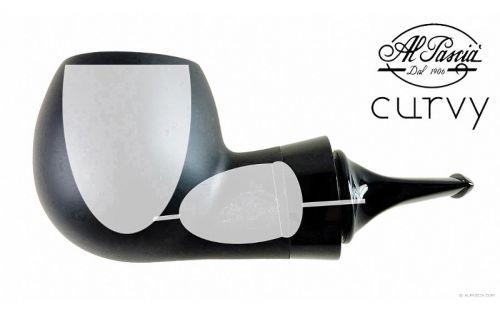 Al Pascià pipa Curvy 02 Black matte