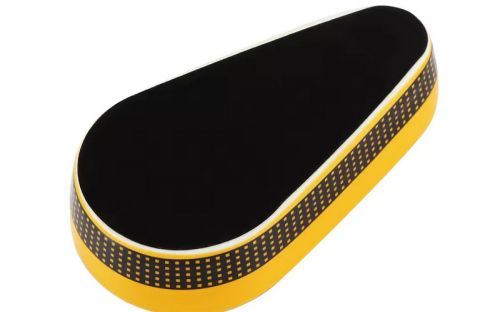 Szivar hamutartó 1 szivarnak - sárga kerámia, ovális