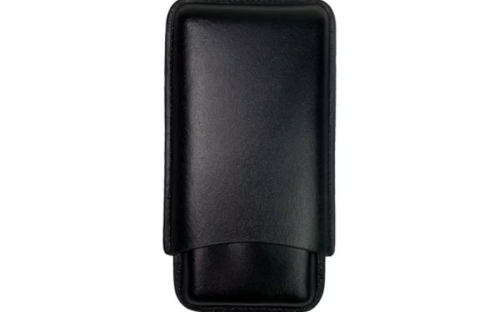 Szivartok - 3 szivar részére, fekete bőr, Robusto