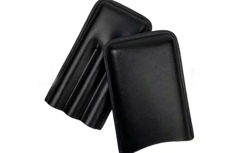 Szivartok - 3 szivar részére, fekete bőr, Robusto