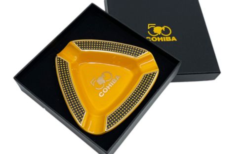 Szivar hamutartó 3 szivarnak – sárga kerámia