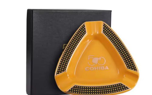 Szivar hamutartó 3 szivarnak – sárga kerámia