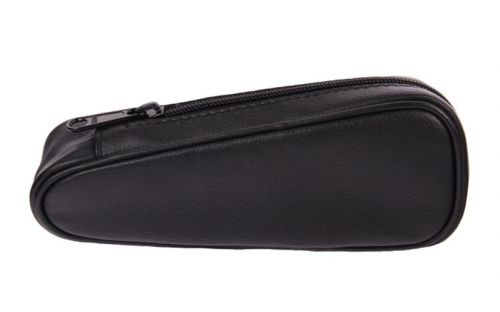 Pipatáska 1 pipának - fekete bőr (16x7x4,5cm)