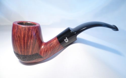 Bjarne pipa Red Black Rustic Bent