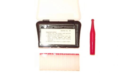 Denicotea piros cigaretta szipka 78mm +10 db szűrő
