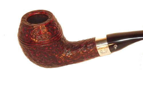 Peterson pipa Sherlock Holmes Deerstalker P-lip Rustic Bent Rhodesian