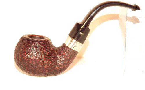 Peterson pipa Sherlock Holmes Lestrade Rustic P-lip Bent Apple