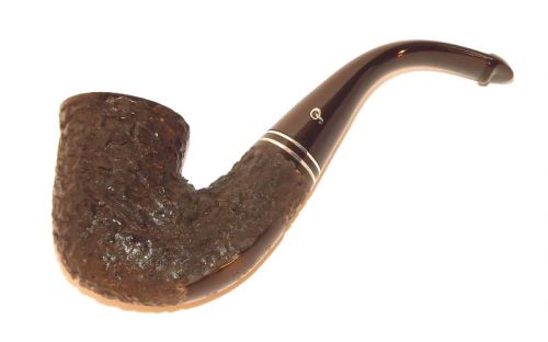 Peterson pipa Killarney 05 Black Rustic P-lip Bent Dublin