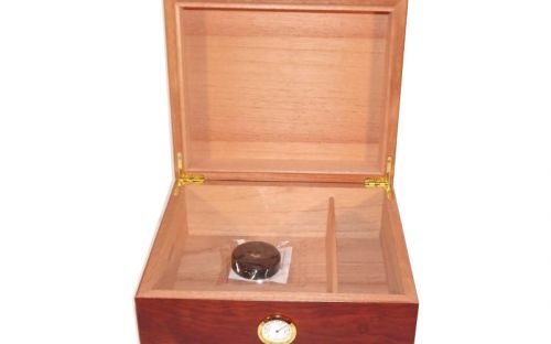 Humidor 50 szál szivar részére, cédrusfa szivar doboz, párásítóval, hygrométerrel - barna, Angelo