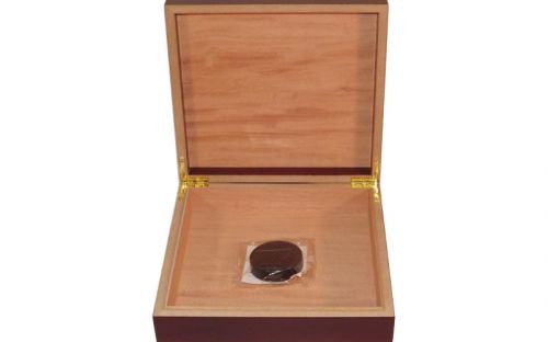 Humidor 20 szál szivar részére, cédrusfa szivardoboz, párásítóval - mahagóni, Angelo