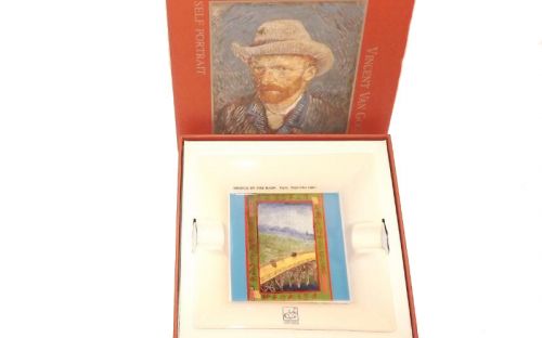 Szivar hamutartó - porcelán, Vincent Van Gogh "Híd az esőben"