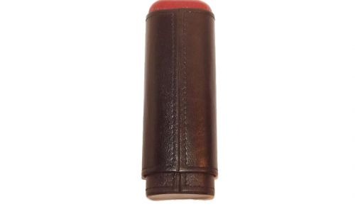 Szivartok - 2 szivar részére, fekete bőr (12cm)