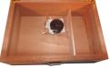 Humidor 50 szál szivar részére,  barna színű cédrusfa szivar doboz, üvegtető, párásítóval, hygrométerrel 