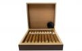 Humidor 20 szál szivar részére, cédrusfa szivardoboz, párásítóval - mahagóni, Angelo