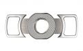 Passatore szivarvágó - szögletes, ezüst (23mm)
