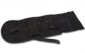 Pipatáska 2 pipának - fekete bőr, kihajtós (19x12cm)