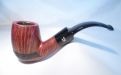 Bjarne pipa Red Black Rustic Bent