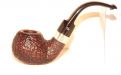 Peterson pipa Sherlock Holmes Lestrade Rustic P-lip Bent Apple