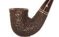 Peterson pipa Killarney 05 Black Rustic P-lip Bent Dublin