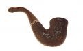 Peterson pipa Killarney 05 Black Rustic P-lip Bent Dublin