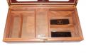 Gasztrohumidor - nagy méretű cédrusfa szivar doboz, üvegtető, hygrométerrel és párásítóval - bordó, Angelo