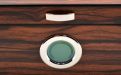 Exkluzív-Luxus humidor 50 szál szivar részére, cédrusfa szivar doboz, DIGITÁLIS hygrométerrel - barna-csíkos