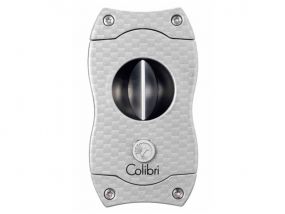 Colibri V-Cut Szivarvágó - carbon/ezüst (23mm)