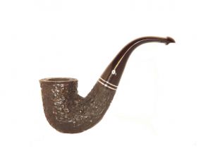 Peterson pipa Killarney 05 Black Rustic P-lip Bent Dublin