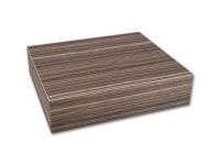 Humidor 30 szál szivar részére, zebracsíkos szivartartó doboz, párásító és belső hygrometer - Achenty!