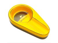 Szivar hamutartó 1 szivarnak - sárga kerámia, ovális