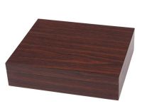 Humidor 30 szál szivar részére, szivartartó doboz, párásítóval, hygrometerrel - barna dió-dekor, Achenty!