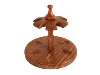 Szezámfa pipatartó 6 pipa részére - kerek, 20cm